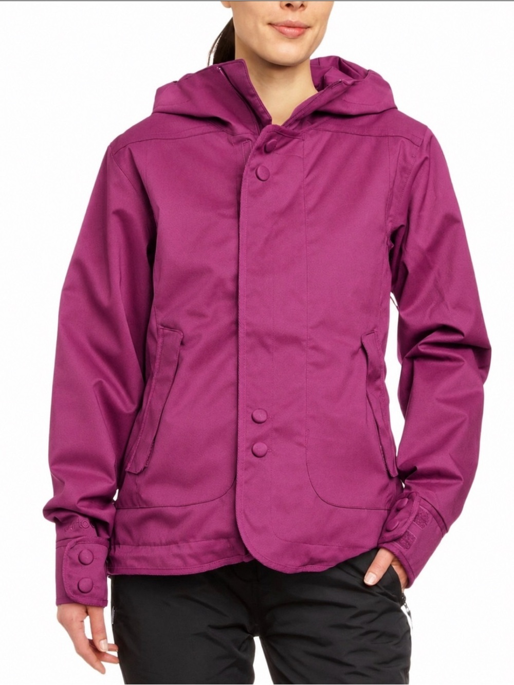 Burton Burgundy Dryride Fulll Zip Da Nang Fitted Pea Style Snowboard Ski Jacket